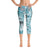 Abstract Capri leggings, Workout Pants 'Blue Sky'