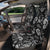 Floral Black and White Car Seat Covers Boho Hippie Vibes "Birds of a Flower"