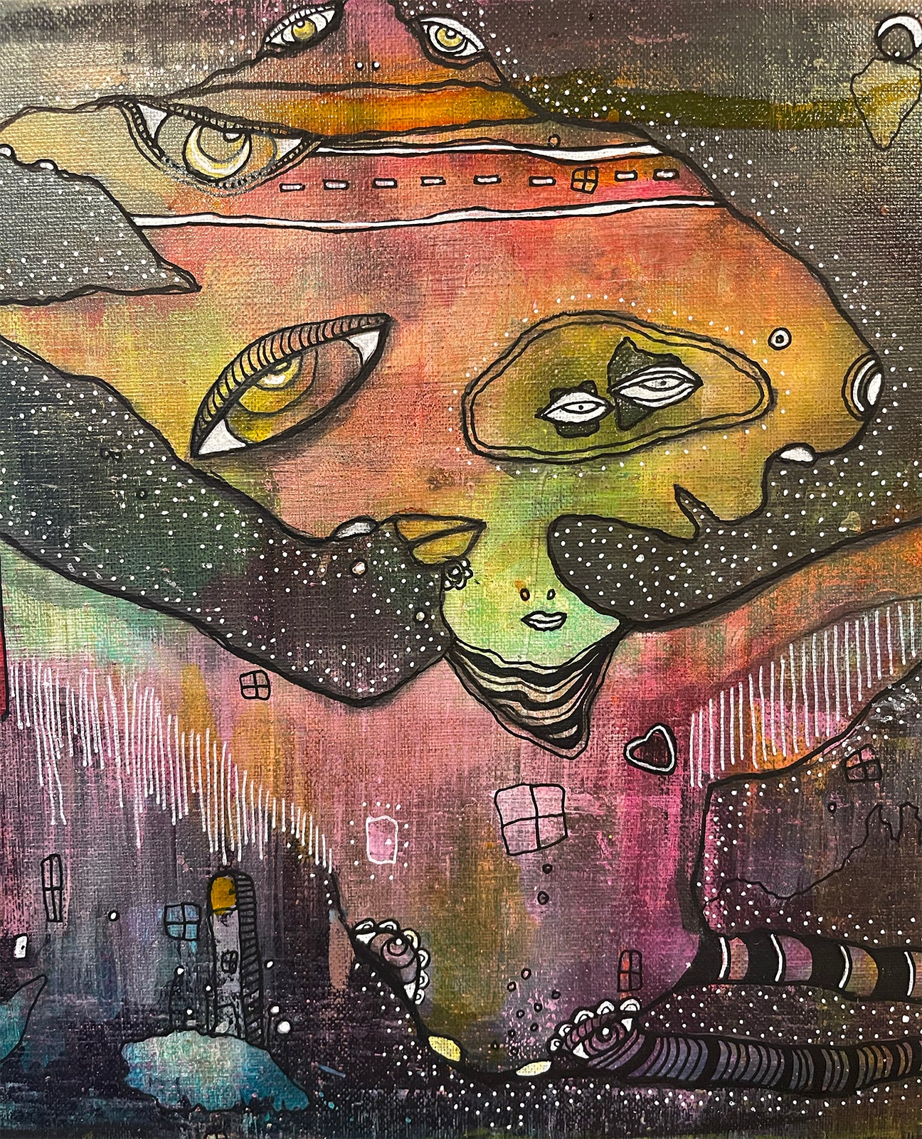 "Holding onto the light" Fine Art on canvas