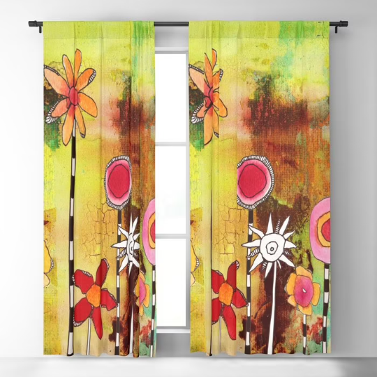 Window Curtains "Garden Party"